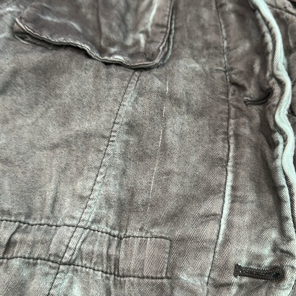 Free People Double Cloth Military Jacket Blue size XS 100% Cotton - Picture 6 of 14